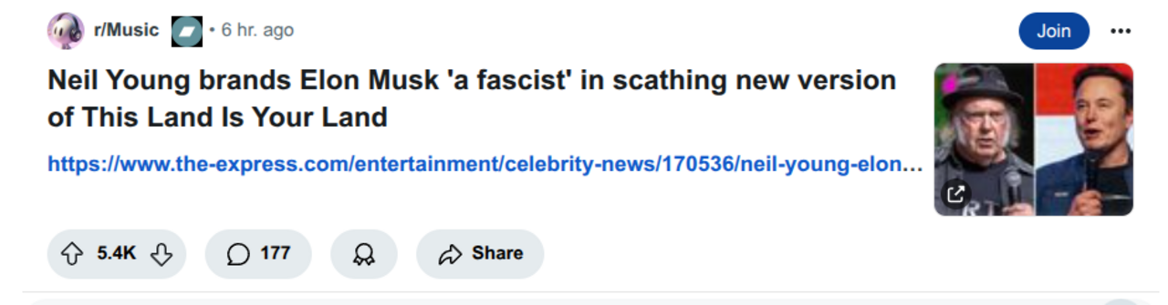 NEIL YOUNG OUTS ELON MUSK AS FASCIST
Keywords: Big tech mobsters,Dark money payola, Rare Earth Mines, New America Foundation Corruption, Obama, Obama Campaign Finance, Obama FEC violations, Palo Alto Mafia, Paypal Mafia, Pelosi Corruption, Political bribes, Political Insider,  Eric Schmidt Sex Penthou