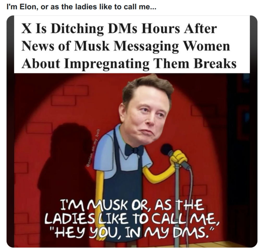 PERVERT ELON MUSK 654
Keywords: Big tech mobsters,Dark money payola, Rare Earth Mines, New America Foundation Corruption, Obama, Obama Campaign Finance, Obama FEC violations, Palo Alto Mafia, Paypal Mafia, Pelosi Corruption, Political bribes, Political Insider,  Eric Schmidt Sex Penthou