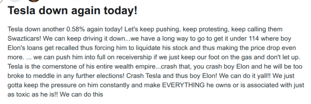 TESLA TSLA Motors crashes again
Keywords: Big tech mobsters,Dark money payola, Rare Earth Mines, New America Foundation Corruption, Obama, Obama Campaign Finance, Obama FEC violations, Palo Alto Mafia, Paypal Mafia, Pelosi Corruption, Political bribes, Political Insider,  Eric Schmidt Sex Penthou